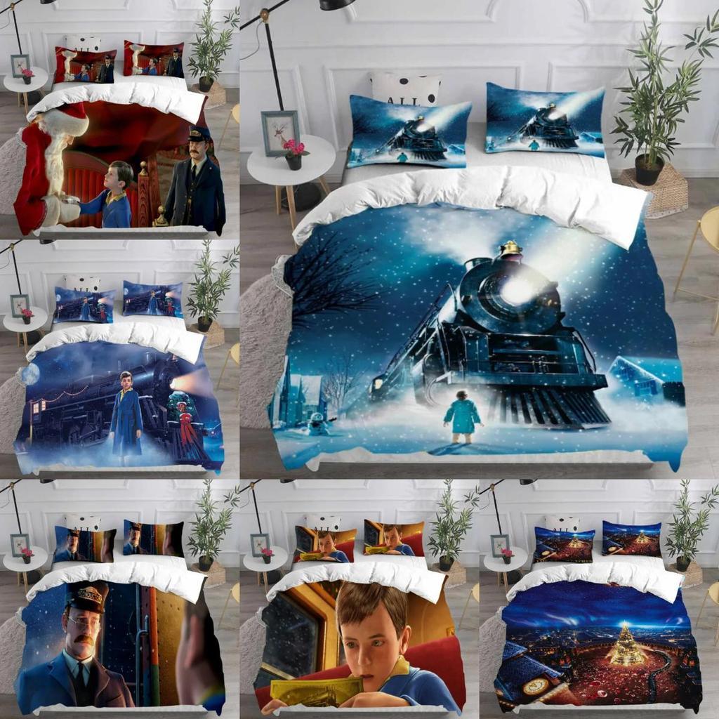 Express The Polar Print Pattern Duvet Cover Pillowcase Set Bedroom Bedding Gift