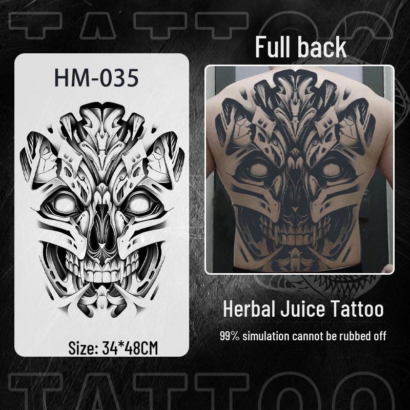 

Водонепроницаемые наклейки-татуировки на всю спину с изображением дракона и феникса: Полуперманентный, неотражающий дизайн для мужчин и женщин 34x48cm