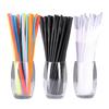 Party Disposable Tableware Wooden Fork Spoon Chopsticks Plastic Straw Fruit Sticks Festival Gathering Supplies for Guest TMZ