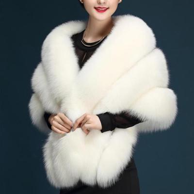 Szal ślubny Futerkowa etola Faux Fur Wrap suknia wieczorowa Bolero Peleryna Szal ślubny Zimowy płaszcz ślubny