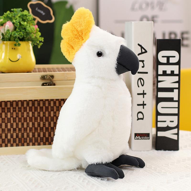 

Cute animal bird parrot doll plush toy starling doll kindergarten baby sleeping soothing doll 40cm белый