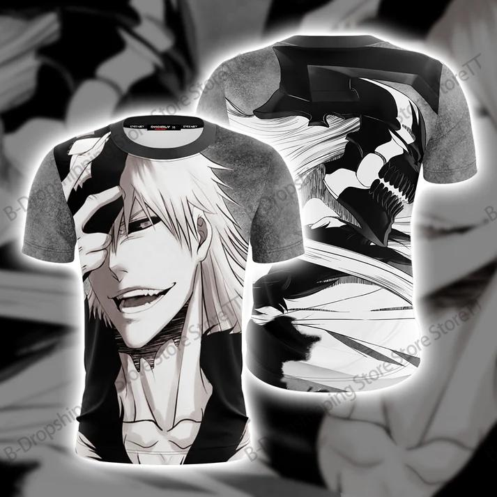 ETST21 Bleach Kenpachi Zaraki Anime Manga 3d Print T-shirt Mannen Vrouwen Mode Korte Mouw Tops T-shirts Herenkleding Jongen T-shirt Grote Maat 5XL