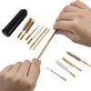 7 Pcs Pocket Size Cleaning Kit with Detachable Brass Rod Hand Gun Rod Brush Lightweight for Outdoors Indoors Adults Cleaning Use