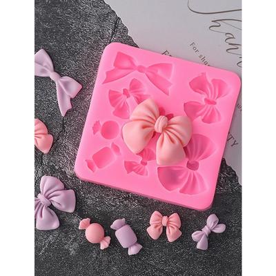 Silicone Candy Mold, Cute Bow Design DIY Fondant Mold for Kitchen