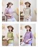 Women's Summer 2024 Chinese Retro Embroidered Cotton Linen Shirt