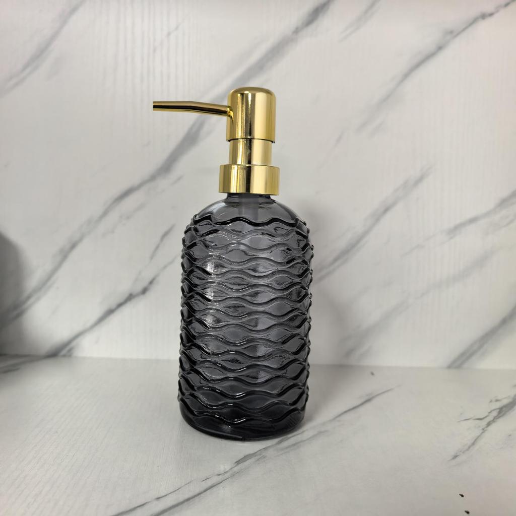 410ml Glass Pump Bottle for Hand Sanitizer, Soap, Shampoo, and Shower Gel