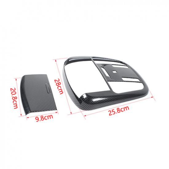 Kohlefaser Dach Leselicht Lampenabdeckung Zierleiste Für Jeep Grand Cherokee 2011+