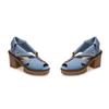 Moda Moda Scarpe Donna 2025 Tacco Blocco Sandali Alti Donna Taglia Grande Lusso Comfort Denim Chunky Tacchi Alti Ragazze Zoccoli Basso Cle
