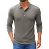 Men's Casual Solid-Color Slim-Fit  Long-Sleeve Base Layer Top
