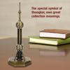 Electroplating Workmanship TV Tower Building Replica Shanghai Souvenir Model  China Tour Souvenir