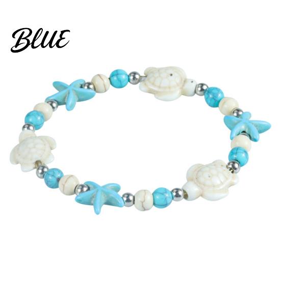 Seaside Commemorative Jewelry Summer Beach Bracelet Bohemian Sea Shell Turtle Braided Handmade Woven Adjustable String Bracelet for Teens Wristband,