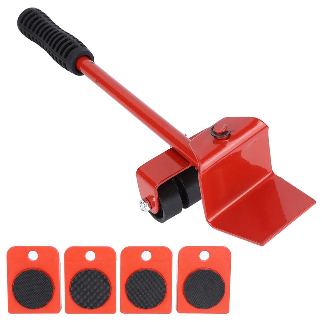 Möbelheber mit einfachen Gleitern, Schwerlasttransport, Heberollerwerkzeug mit Brecheisen