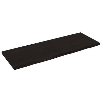 Vidaxl Tabletop, Dark Brown, 140X50X(2-4) Cm, Light Oak Wood