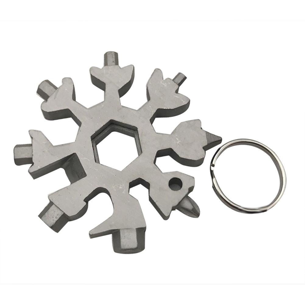 

19 в 1 Многофункциональный инструмент Форма снежинки Нержавеющая сталь Гаечный ключ Мультитул Белый