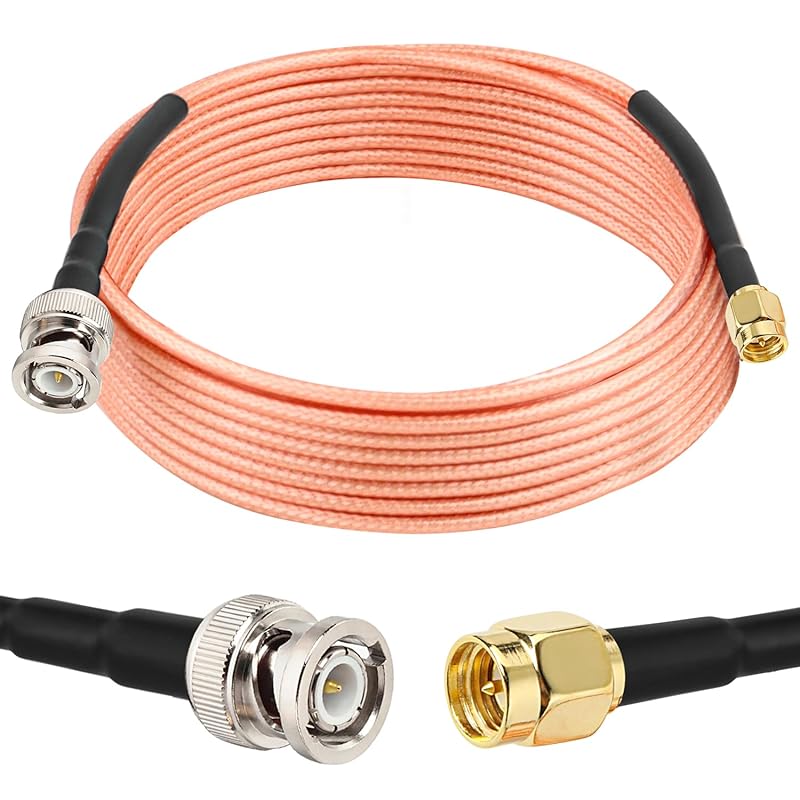 SMA Male to BNC Male Cable 1ft,2 Pack SMA to BNC Cable RG316 SMA BNC Adapter Cable for RF Applications/Antennas/Wireless LAN Devices/Wi-Fi Radios
