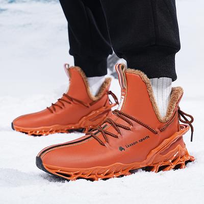 Herrenstiefel Winter Warme Schuhe Wasserdicht Plüsch Turnschuhe Männlich Tennisschuhe Pelzstiefel Herren Turnschuhe Winterstiefel für Herren
