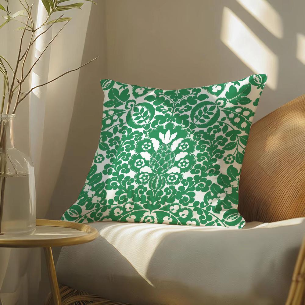 Retro Pattern Cushion Cover Soft Short Plush Pillow Cover Smooth Cozy Texture Aesthetic Cushion Case Home Decor