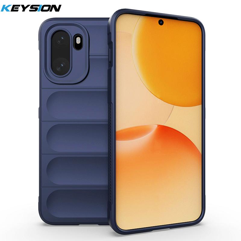 KEYSION Heavy Duty Shockproof Matte Phone Case for OnePlus 15R Anti-skid Soft Silicone Phone Back Cover for OnePlus 1+Ace 6 6T