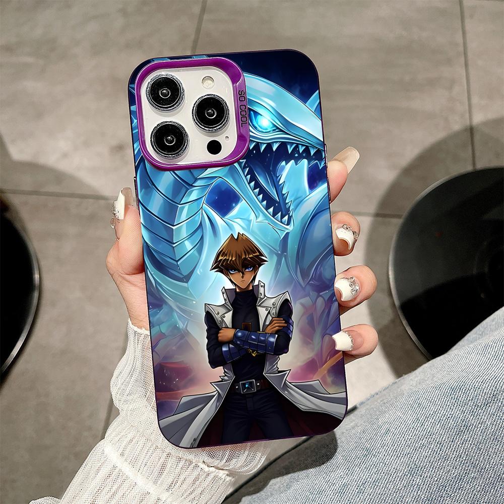 Yugioh Seto Kaiba Phone Case for iPhone 17 16 15 14 13 12 11 X XR XS Air Pro Max Plus Purple Colorful Silver Cover