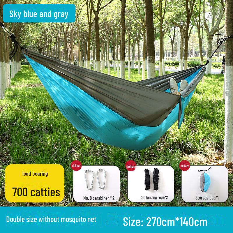 """Schnellöffnende Mückendichte Outdoor-Hängematte mit Netz - Einzel-/Doppel-, Kippsicher, Nylon"""