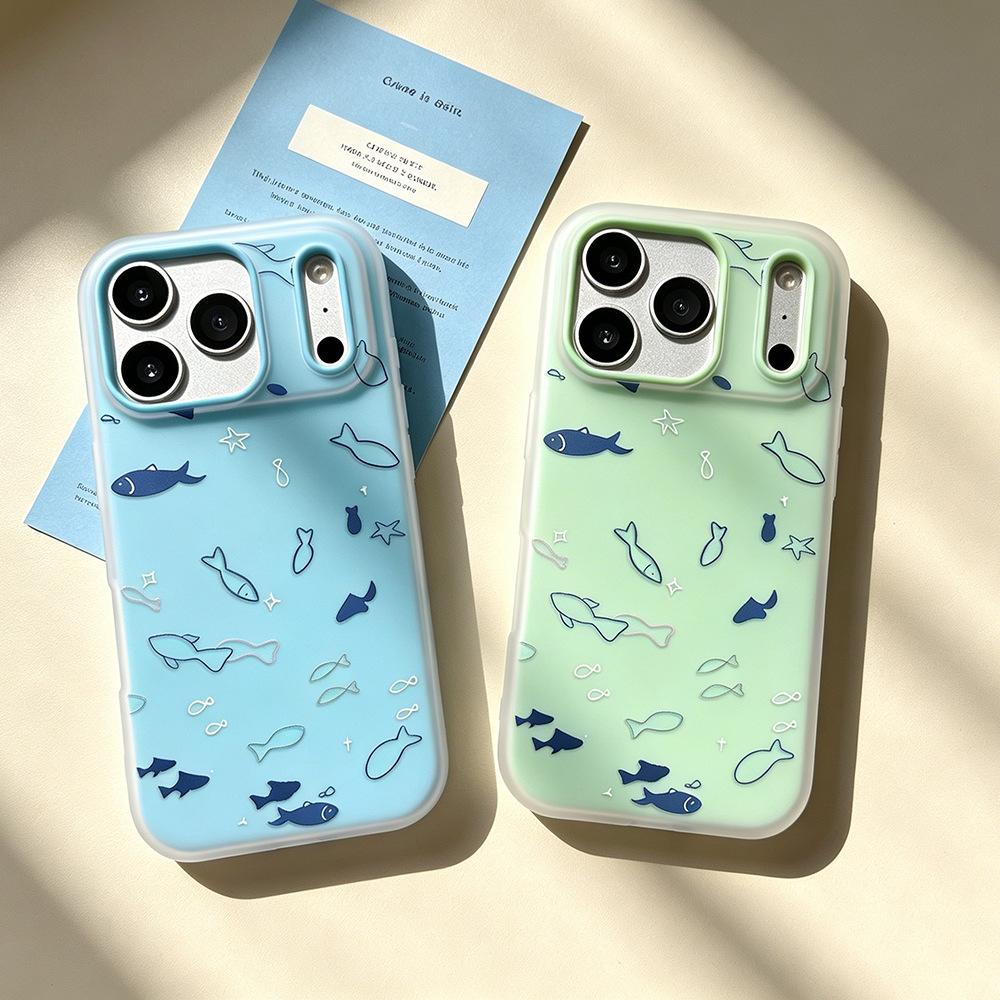 Deep sea fish are suitable for Apple 17/16vivo Xiaomi oppo glory Huawei pura matte mobile phone case ins wind