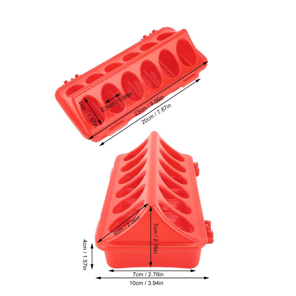 5Pcs Plastic Anti Spill Feeding Tray Sturdy Small Poultry Feeder Easy to Use Chick Feeder Quail