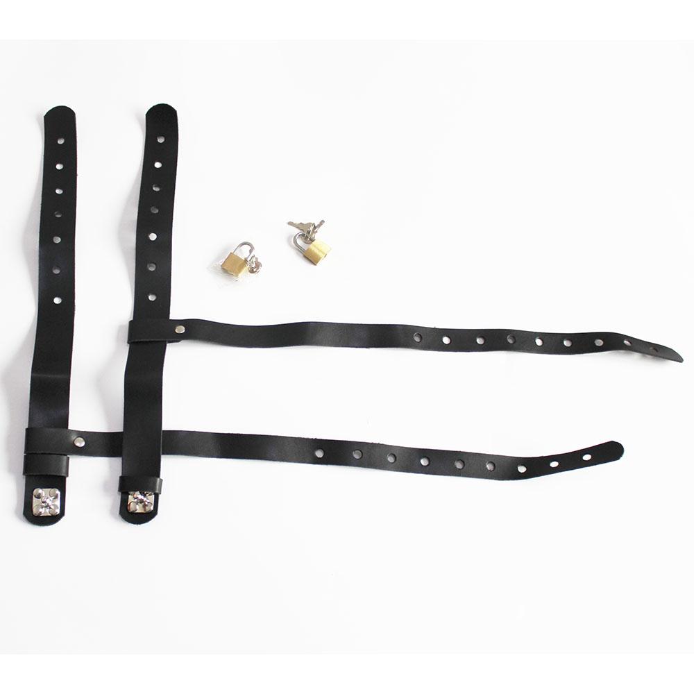 Hochwertige abschließbare Knöchelriemen aus Kunstleder, Fesselmanschetten, befestigt an High-Heel-Schuhriemen, Zubehör, Sexspielzeug für Frauen