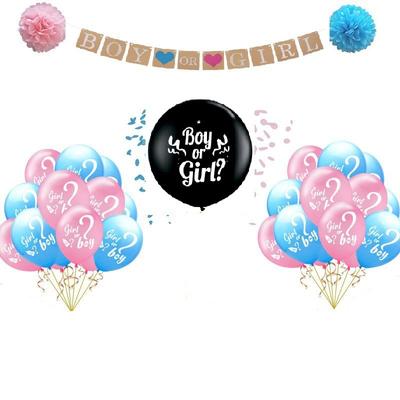 36 Zoll Gender Reveal Latexballon Junge Oder Mädchen Fragezeichen Baby Geschlechtsenthüllungsparty Dekoration Ballon