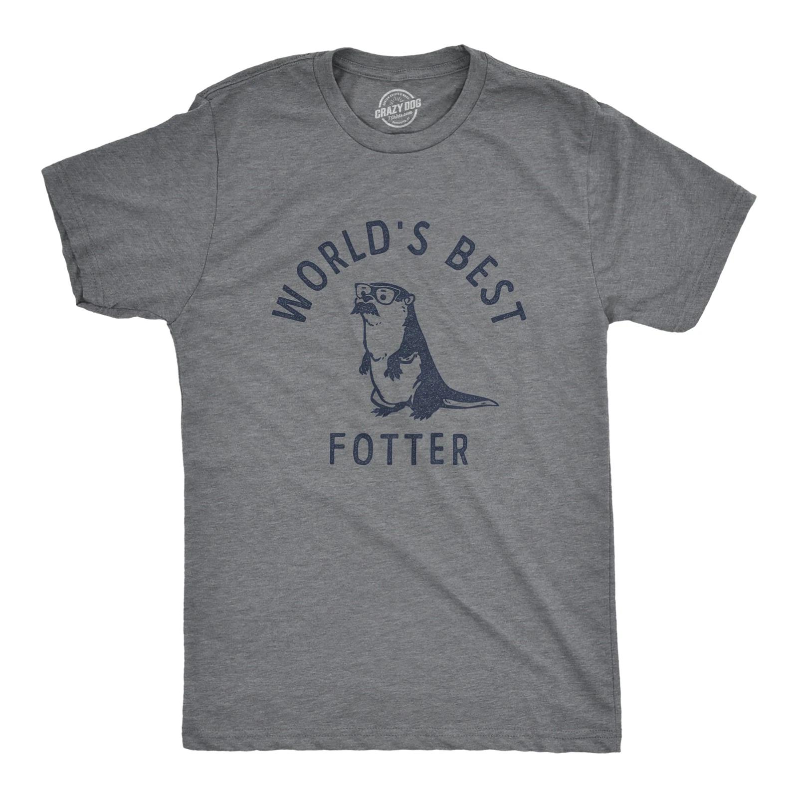 Mens Worlds Best Fotter T Shirt Funny Sarcastic Father s Day Gift Otter Tee for M