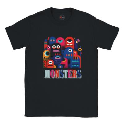 Colorful Monsters T-Shirt: Funny Cartoon Graphic Tee
