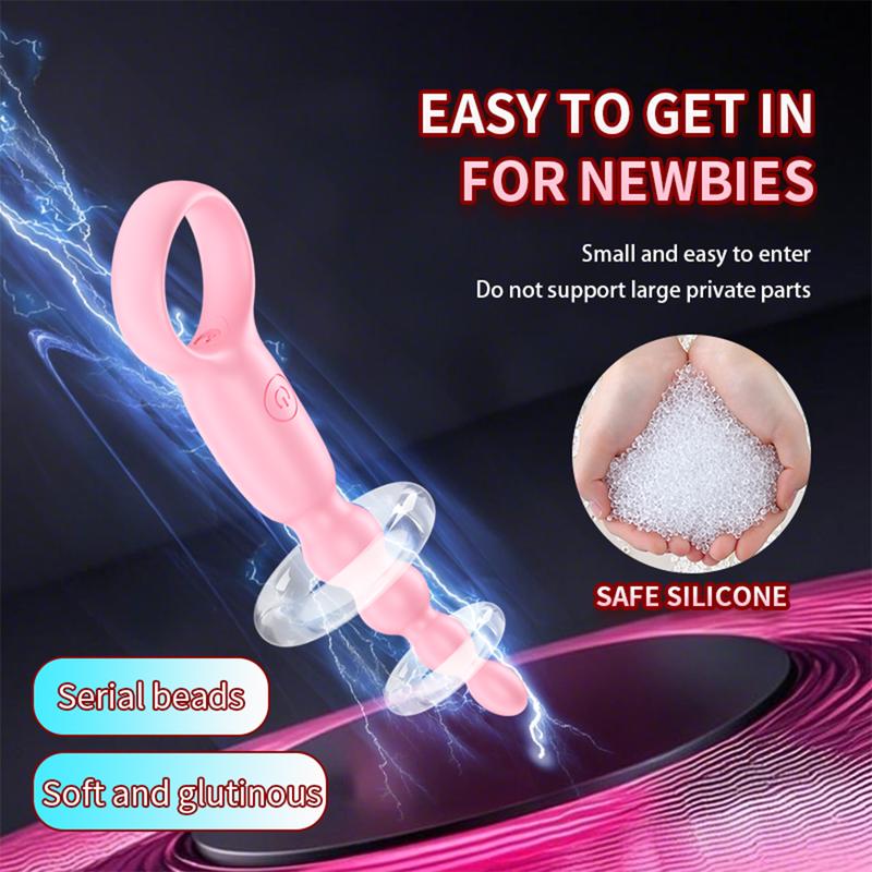 Anal Vibrator for Women Vibrating Anal Beads Butt Plug Prostate Massage Soft Silicone Plugs Sex Toys For Adults Sex Toy 18+