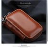 Eco-friendly Leather Keychain Pouch Zipper Closure Fashion Portable Key Wallet Holder Ideal Gift for Men Women Drivers