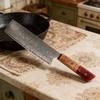 7 Inch Nakiri Knife 67-layers Damascus Steel Blade Resin & Wood Handle Chef Slicing Vegetables Cleaver Meat Kitchen Knives