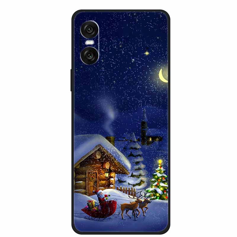 Christmas Phone Cases For Sony Xperia 10 VI 5G Case Soft TPU Silicone Santa Santa Claus Cover For Xperia 10VI Cover Bumper Funda