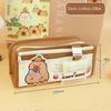 Large-capacity Capybara Pencil Case Multifunctional Capybara Pencil Bag  School Supplies