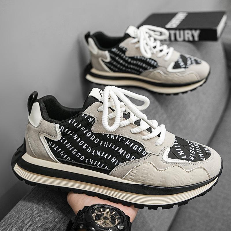 European Station Men's Shoes 2024 New Winter Running Non-slip Sports Shoes Youth Trend Versatile Forrest Gump Dad Shoes