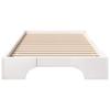 White Bed Frame 80 x 210 cm Solid Pine Wood