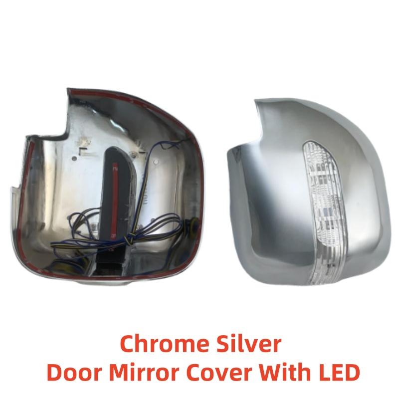 Car ABS Chrome Rearview Accessories Plated Trim Door Mirror Cover With LED For Mitsubishi Montero V73 2001 2002 2003 2004 2005
