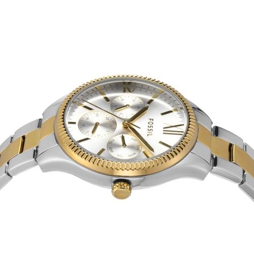 Men's and Women's Multifunction Two-Tone Stainless Steel Watch Set