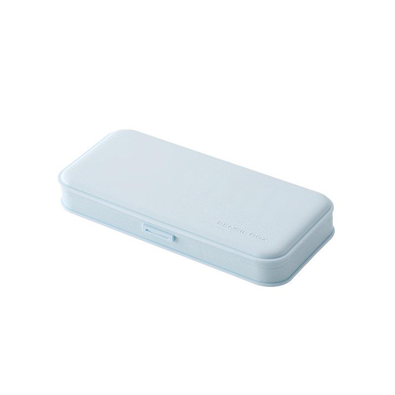 MUJI Style Frosted Stationery Box: Large Multi-functional Waterproof PP Plastic Pencil Case with Compartments