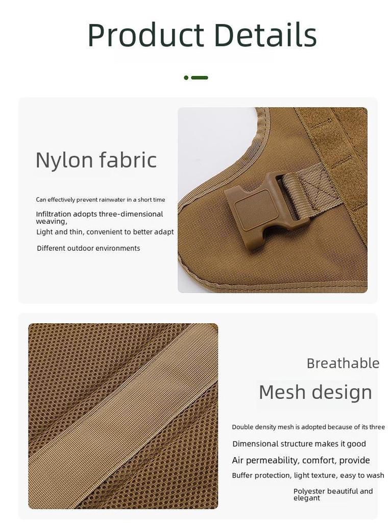 1000D Utomhus Taktisk MOLLE Hundväst för Promenader & Träning