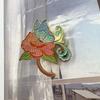 Hibiscus Flower Butterfly Elegant Enamel Pin Ancient Chinese Exquisite Kingfisher Lapel Brooch Badge Accessories