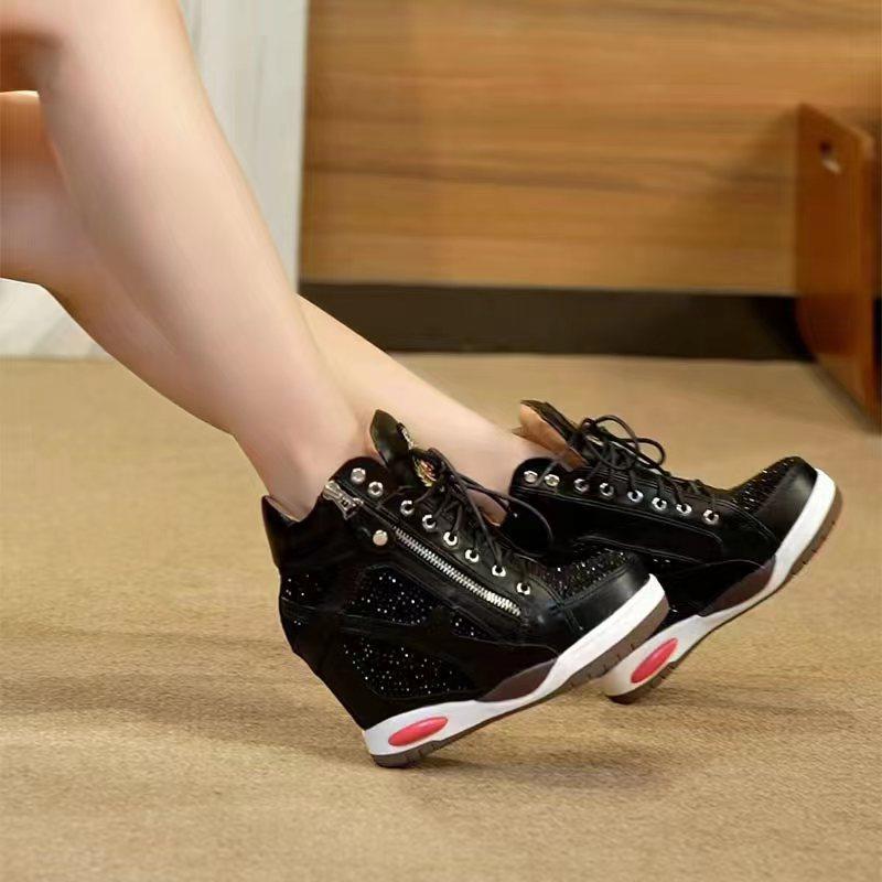 Módní dámské kotníkové boty Ultra-vysoký podpatek Klín Silná podrážka Krátké boty pro ženy Trendy Pohodlné dámské boty Botas Feminina