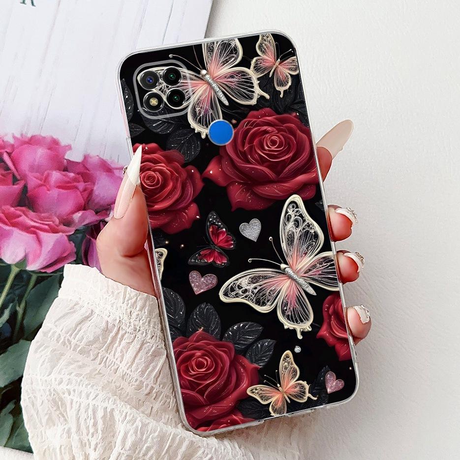 For Xiaomi Redmi 9C Case 6.53'' Cute Love Heart Painted Cover Soft Slim Phone Case For Xiaomi Redmi 9C NFC Redmi9C Fundas Bumper