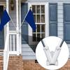 Multifuntional Double Hole Flag Poles Bracket Designed for High Wind Areas Metal Construction for Long Lasting Use