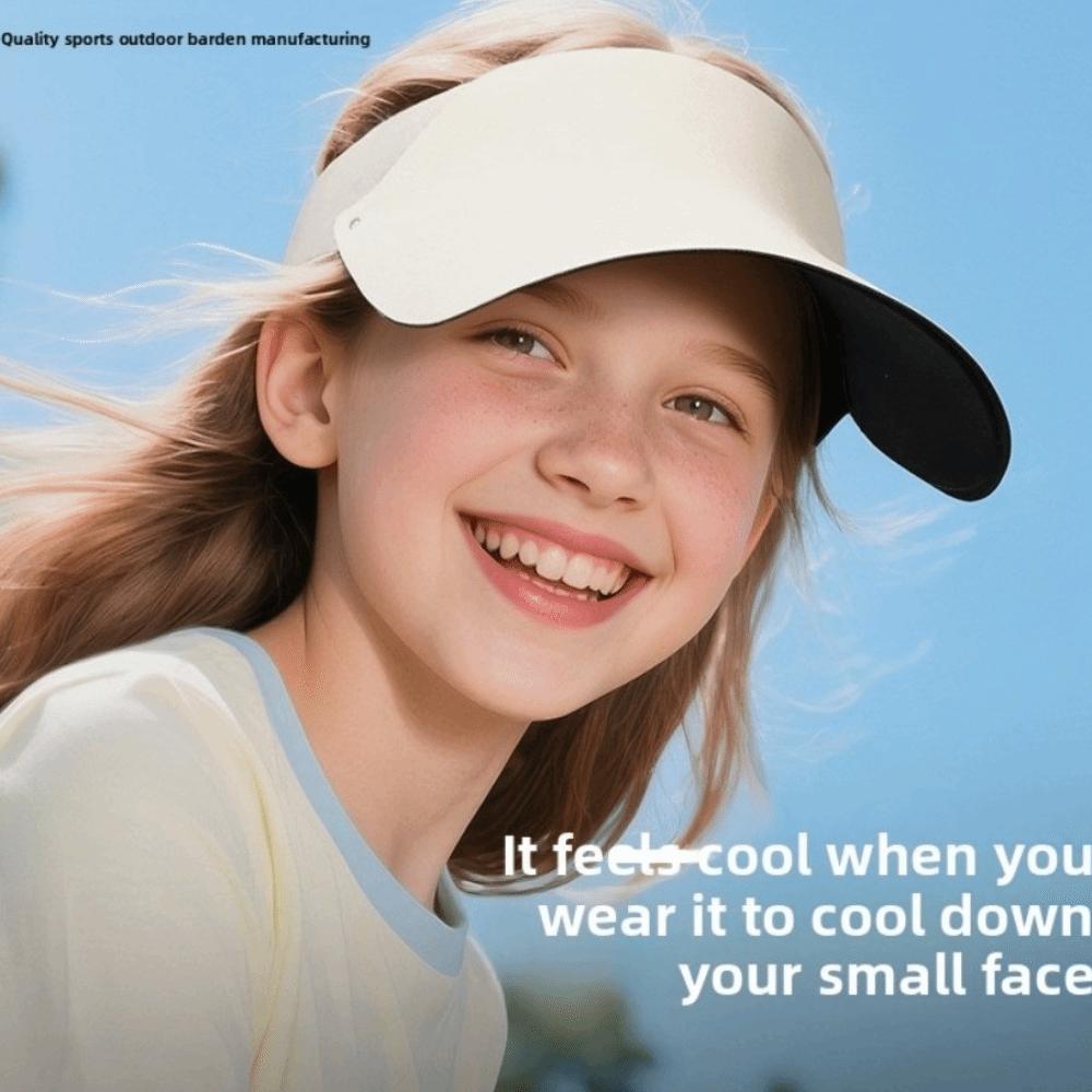 Soft Summer Kid Sunhat Breathable Foldable Empty Top Cap Comfortable Kids Sunshade Hat  Girls