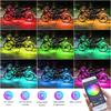 Kairiyard 8PCS Motorcycle Underglow LED Light Kit, App Control Multicolor Motorcycle LED Light Kit Music Sync RGB Strips Light Waterproof Compatible