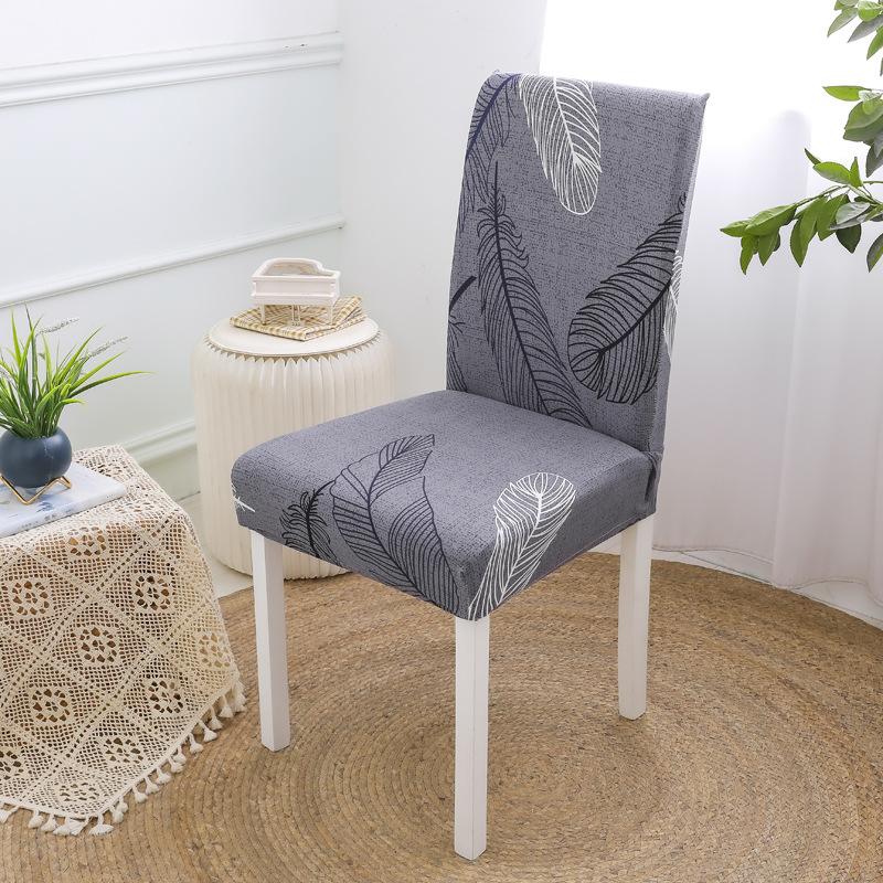 Anti-fouling Household Chair Cover Hotel Chair Package Backrest Seat Cover One-piece Print Elastic Dining Table Seat Cover