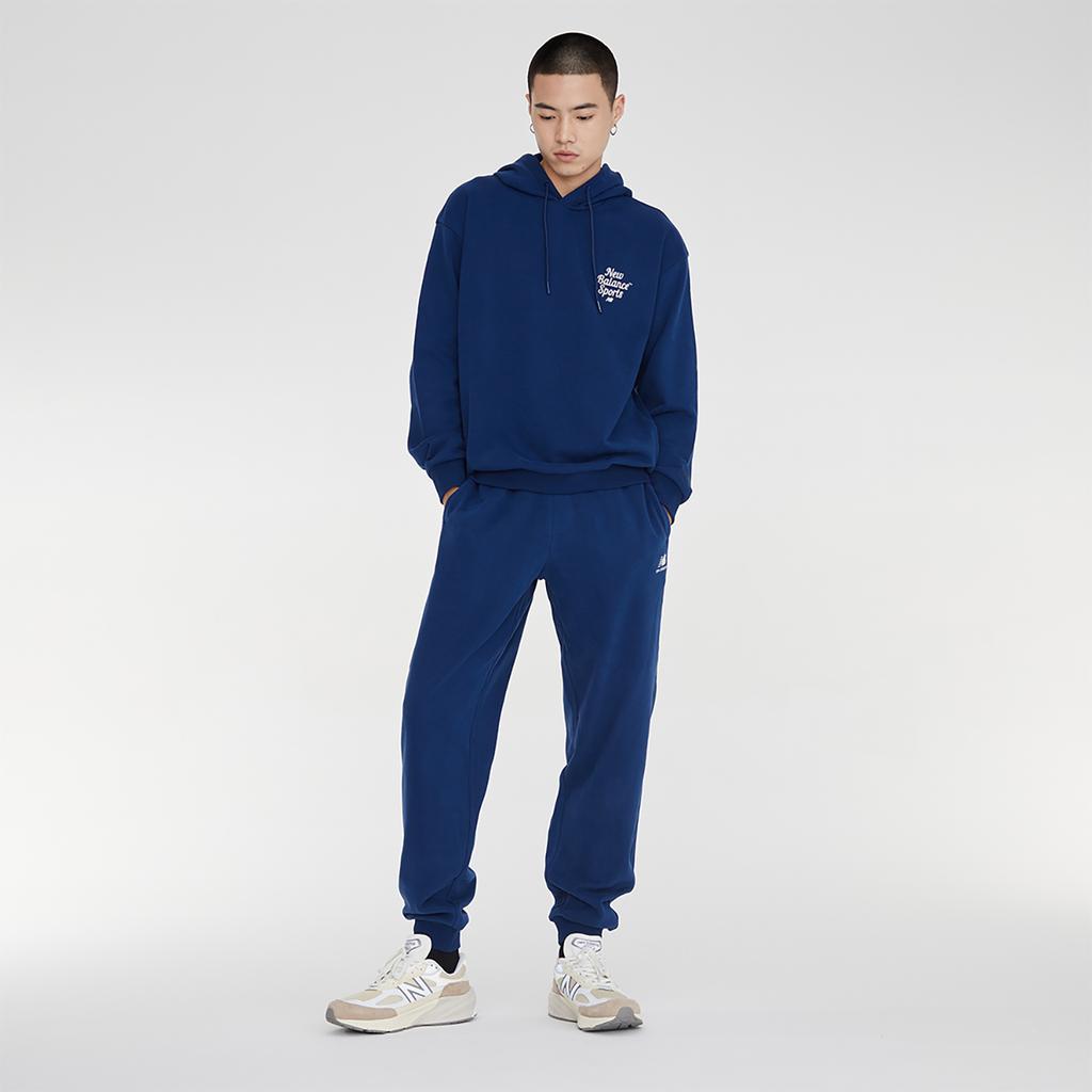 New Balance Sweatshirts Unisex Navy Blue Hooded Moderate Regular 5CD38061-NV