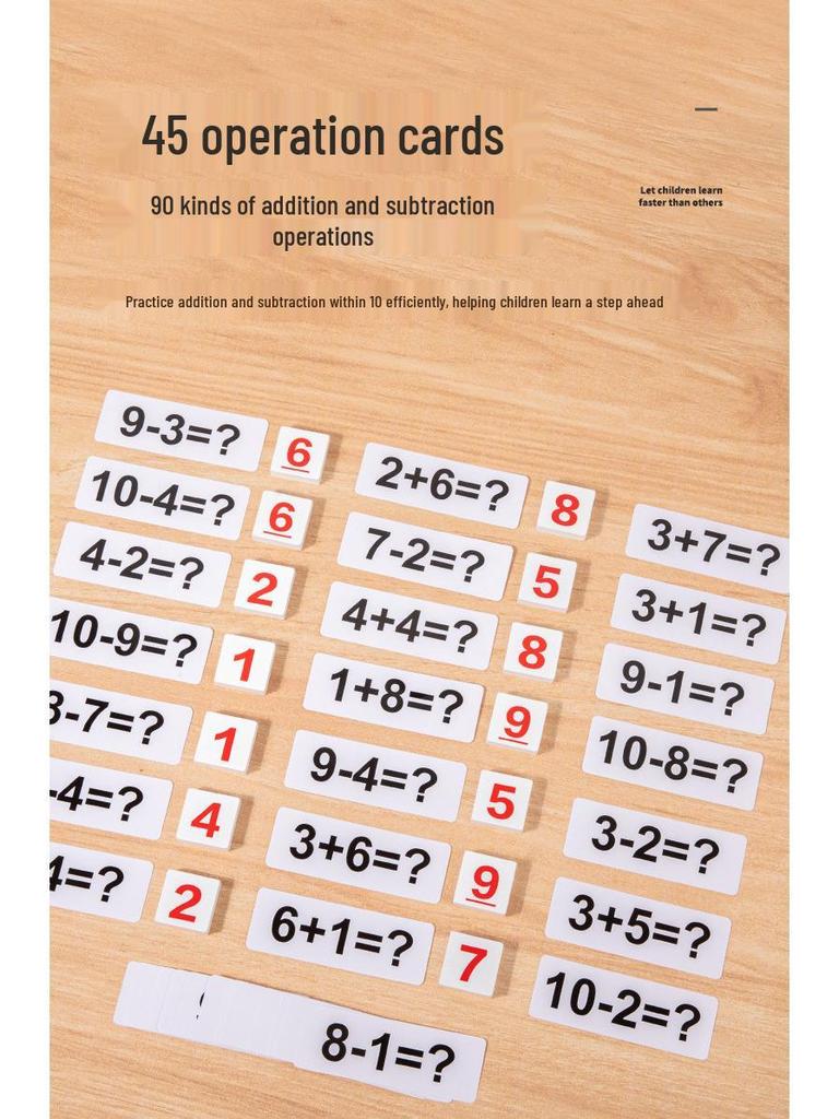 Montessori Finger Counting Puzzle Teaching Aid for Toddlers